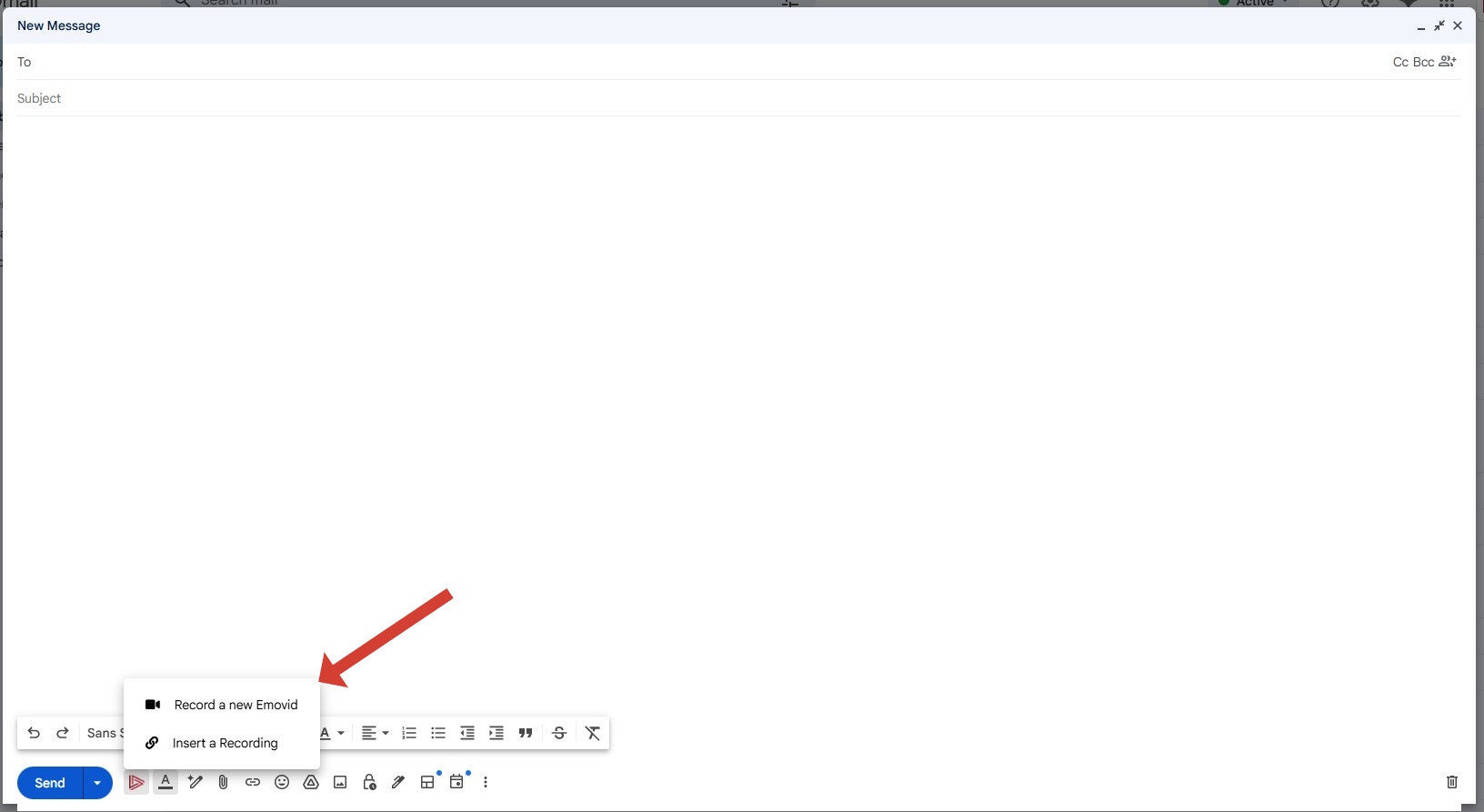 Click on the Emovid Extension Icon